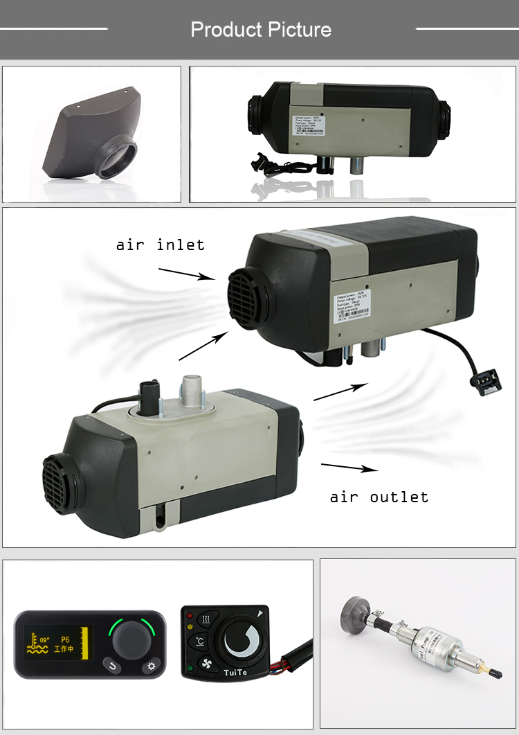 JP china factory diesel air heater 5kw 12/24v support bluetooth for RV
