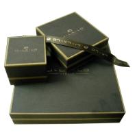 Buy cheap Recyclable Keepsake Gift Boxes Dark Cafe Pearl Paper PVC Mould Satin linging product