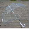 Buy cheap Waterproof J Handle 8mm Metal Shaft Transparent Rain Umbrella from wholesalers