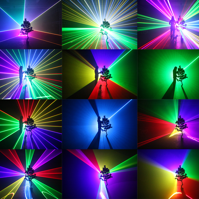 Rgb Animation Laser Beam Lights 1800mw 1.8w DMX512 Control For Wedding Stage