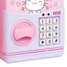 Buy cheap kids educational financial customs atm password put credit cards piggy bank blue color mini electronic safe from wholesalers