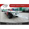 Buy cheap Farm Goods Transport Semi Flatbed Trailers With Towing Drawbar Carbon Steel Material from wholesalers