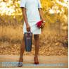 Buy cheap Single Felt Bottle Wine Tote, Bottle Wine Carrier Bag Padded Wine Perfect Wine Lover'S Wedding Gift (White & grey) from wholesalers