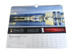 Colorful Beautiful Custom Paper Wall Calendars One Hole Drilled For Home