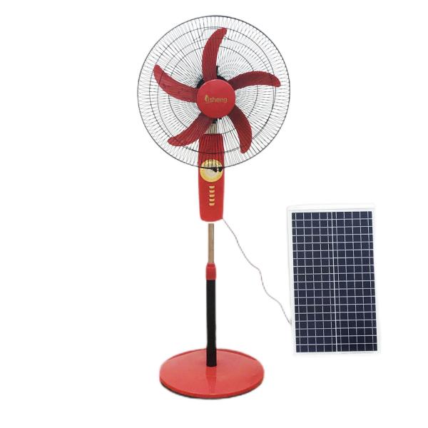 Buy cheap 12V AC DC Solar Floor Fan With Led Light 16 Inch Brush Motor Pedestal Fan from wholesalers