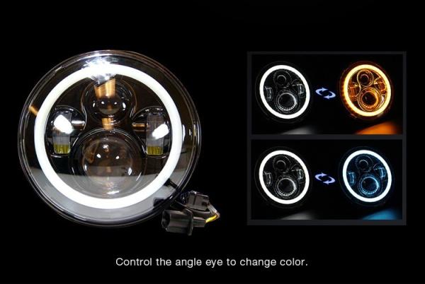 Quality RGB 7 Inch Halo Car Lights 70W Super Bright Angel Eyes IP68 Waterproof for sale