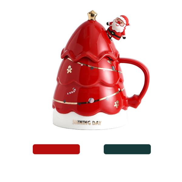 Christmas tree creative water sublimation cup ceramic mug coffee high-value