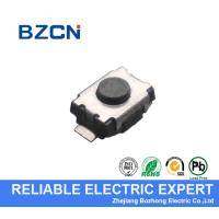 Buy cheap SMD / SMT Miniature Tactile Switch With Lead Free Long Travel Black Button product