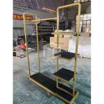 Lady clothes store display stands racks high end stainless steel made