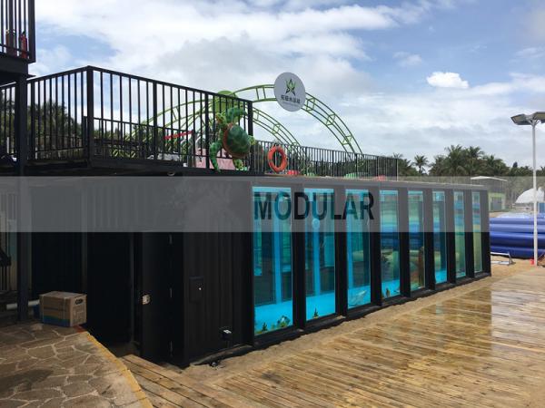 Buy cheap Luxury Prefab Modern Portable Container Swimming Pool With High Strength Glass Wall from wholesalers