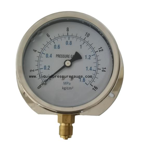 Buy cheap 1/2 BSP 100mm Fillable Liquid Filled Pressure Gauges Unpolished from wholesalers