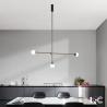 Buy cheap Nordic gold chandelier Line Iron Lighting Glass Ball Lampshade lustre industrial Chandelier(WH-MI-235) from wholesalers