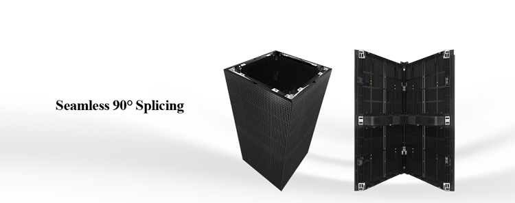 High Brightness 90 Degree Corner Outdoor Advertising LED Display With 10000hours Life Span