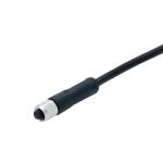 IP67 Waterproof Circular Connector Female Molding M5 M8 M12 Black Cable