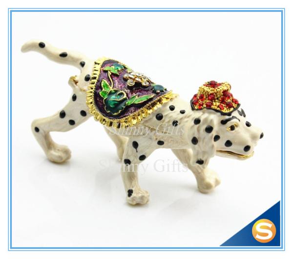 Buy cheap Dog Trinket Box Animal Jewelry Box Metal Pewter Enamel Gift Box Modern Home Decorative Gift Box SCJ057 from wholesalers