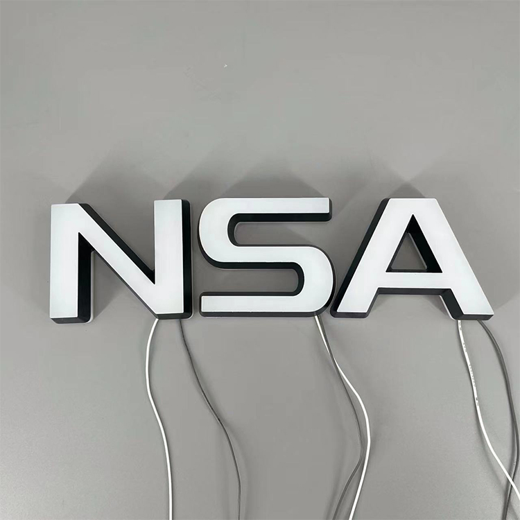 Customized Waterproof Shop Signage 3d Led Backlight Letter Channel Sign