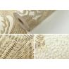 Buy cheap PVC Retro Light Yellow Floral Pattern Wallpaper With Embossed For Bedrooms from wholesalers
