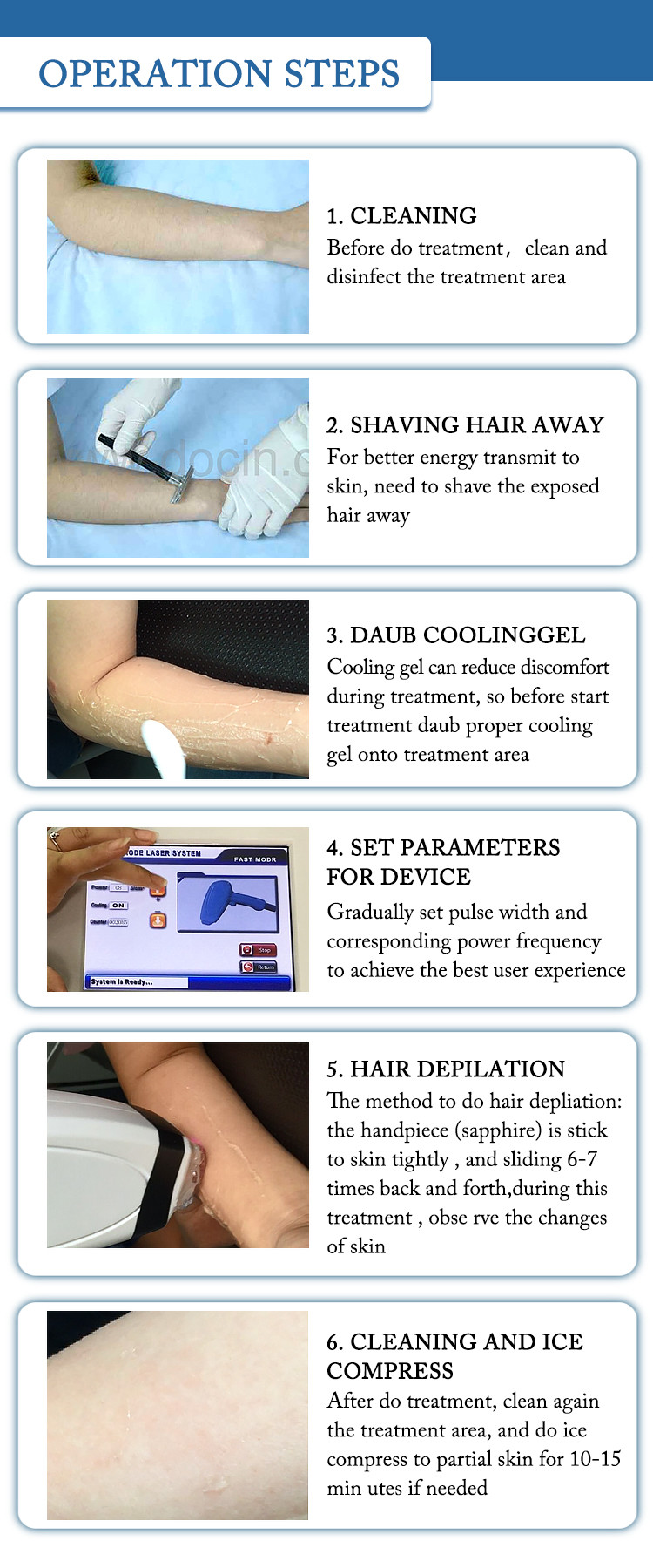 Customization Diode Laser Hair Removal Equipment With Pulse Range of 1-400ms