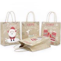Buy cheap OEM Ultraportable Kraft Paper Christmas Bags , Recycled Paper Treat Bags With product