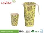 Disposable Plastic Beverage Jug FDA Pass Dishwasher Safe With Obstract Flowers