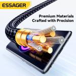 Aluminum Alloy Data Charging Cable USB C To USB A 100W 7A ESSAGER ES-X45 Series