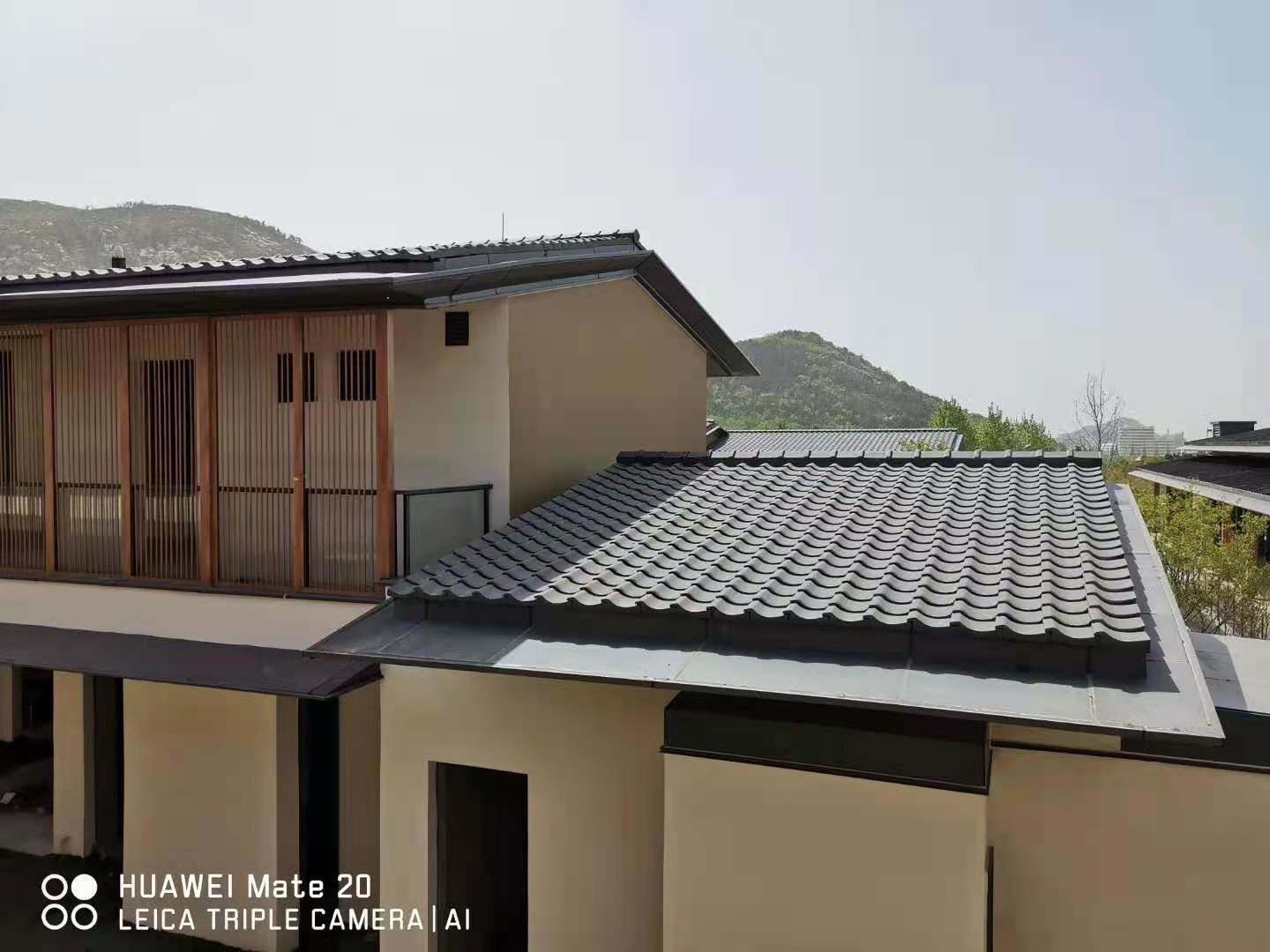 Matt Traditional Clay Roof Tiles 220mm Plain Asian Style Roof Tiles