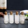 Buy cheap Embossed Electroplated Glass Whiskey Bottle 15cm Height from wholesalers