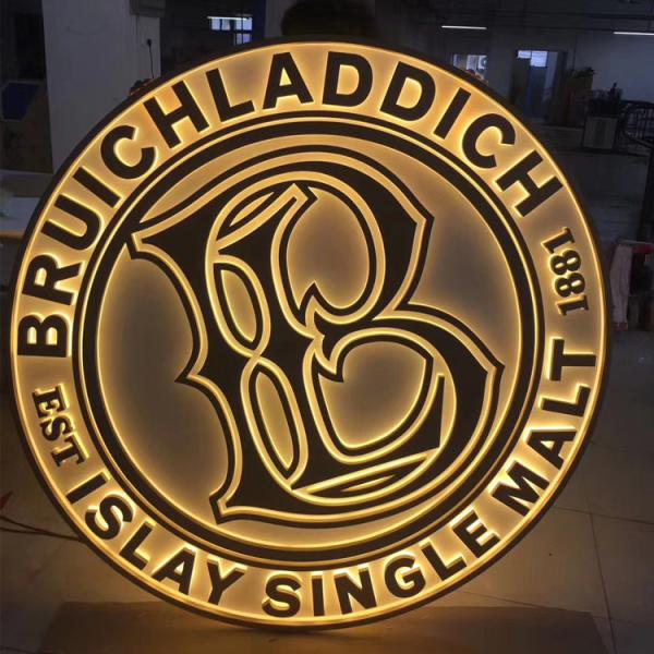 Buy cheap UL ROHS 3D LED Advertising Light Box / Round Outdoor Acrylic Light Box Sign from wholesalers