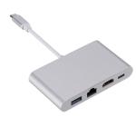 Cell Phones 4 In 1 4K 2K HDMI RJ45 Powered USB C HUB