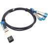 Buy cheap 100G QSFP28 To 4x25G SFP28 AWG30 Passive DAC Breakout Cable from wholesalers