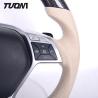 Buy cheap Beige Perforated Leather Mercedes Benz Steering Wheel Carbon Fiber from wholesalers
