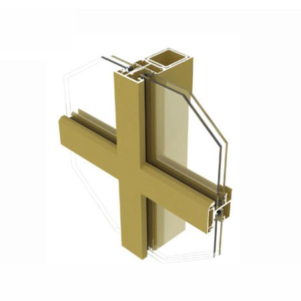 Anodized Aluminium Profile Facade Post Transom System Aluminum Profile For