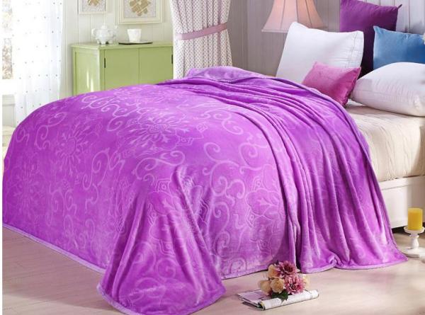 Buy cheap Luxury Purple Solid Flannel Blanket Warm For Sofa Bedding Anti - Pilling Soft Touch from wholesalers