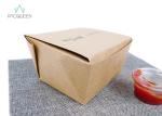 Plant Based Lining Brown Takeaway Boxes Kraft Hot Food Boxes For To Go Lunch