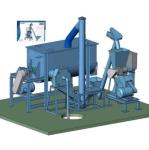 1TPH Small Powder Poultry Feed Production Line Cereal Grain Feed Production