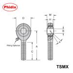 Heavy-Duty TSMX/TSFX Series Rod Ends: Precision 3-Piece Metal Design for High