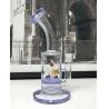 Buy cheap Perc Ribbed Glass Water Pipe 6inch 14mm Bowl Bent Neck Showerhead from wholesalers