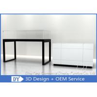 Buy cheap Glossy White Glass Jewelry Counter Display / Jewelry Showcases product