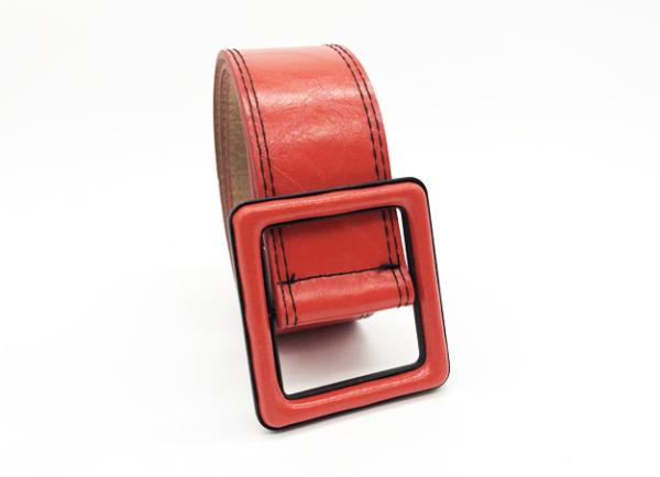 Buy cheap Square Corvered Buckle 1 7/8" Adjustable Leather Leisure Belt from wholesalers