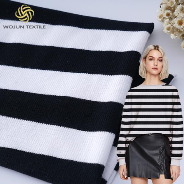 Buy cheap Stretch Yarn Dyed Stripe Fabric 163cm Home Textile Soft French Terry Cloth from wholesalers