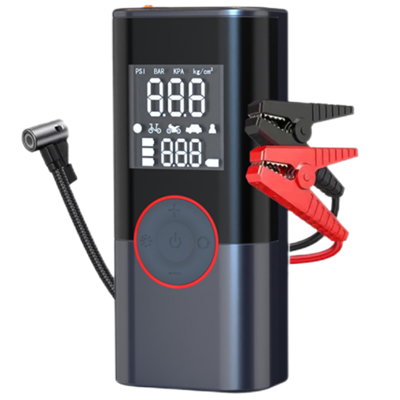 Portable Car Jump Starter Starter Pack Multi Function Type C Jump Starter With Air Compressor