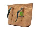 Unti Tear Dupont Tyvek Shopping Bag Water Resistant Brown Color For Ladies