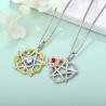 Buy cheap YASVITTI 925 Sterling Silver Pentagram Star Heart Pendant Necklace Set Cubic Zirconia and Rose Gold Plated Wholesale from wholesalers