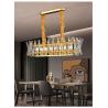 Buy cheap Luxury Kitchen Chandelier Modern Home Decor Hang Lamp Gold Rectangle ceiling light fixture(WH-CY-235) from wholesalers