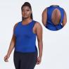 Buy cheap Navy Dry Fit Back Hollow Out Tank Top Plus Size Workout Tanks 260g from wholesalers