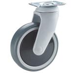 125mm Nylon Bracket TPR Tread Plate Swivel Medical Caster Wheel