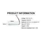 Customized Nickel Rechargeable Battery 3.6v 2500mah Battery