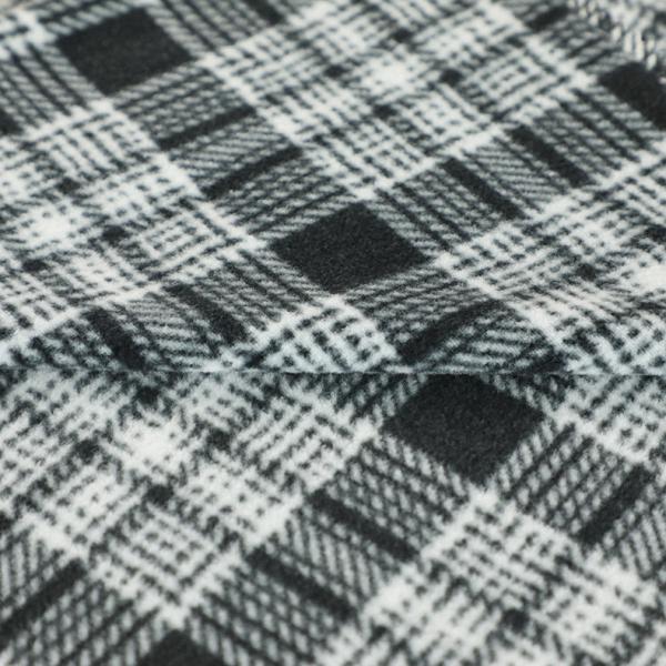 100% Polyester Cationic Micro Fleece Fabric Plaid Printed Polar For Sofa