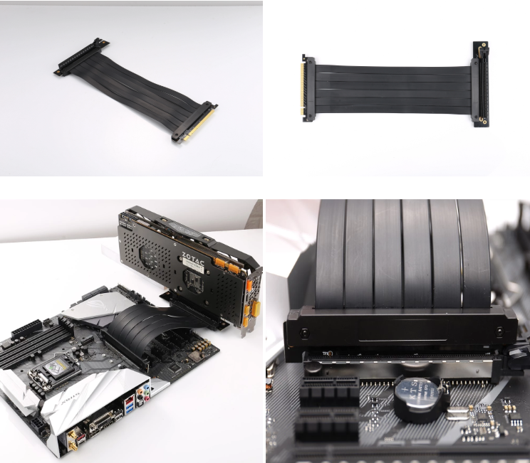 PCI-E Riser Card Extender Ribbon Flexible Extension Cable Graphics Card Extension Cable