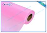 Cross Hole Precut Medical Furniture Non Woven Fabric White Blue Pink